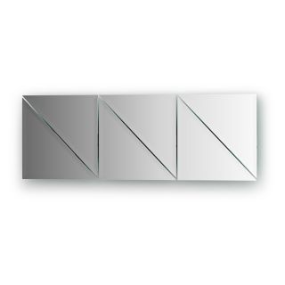 Зеркальная плитка с фацетом - комплект 6 шт 20х20 Evoform REFRACTIVE BY 1515 серебро