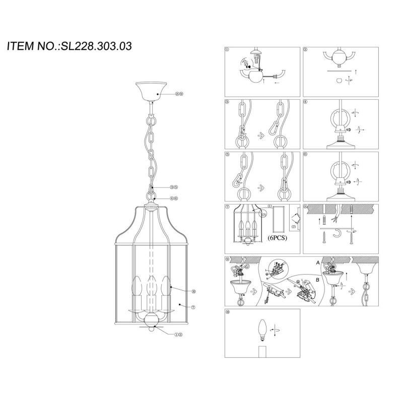 Подвесная люстра ST Luce Sl228 E14 SL228.303.03 фото 4