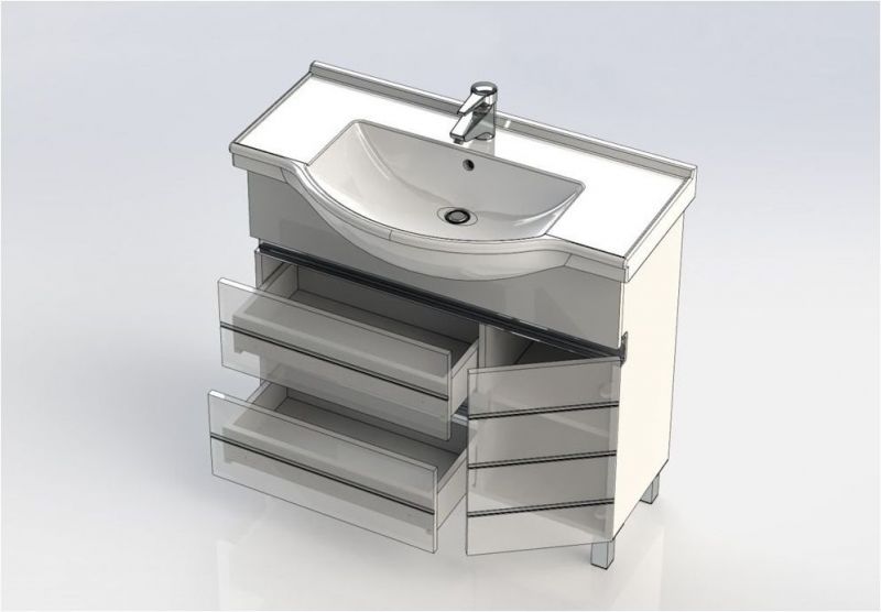 Тумба с раковиной Aquanet Доминика 00212976 фото 7