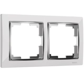 Рамка на 2 поста (белый/хром) Werkel W0021901