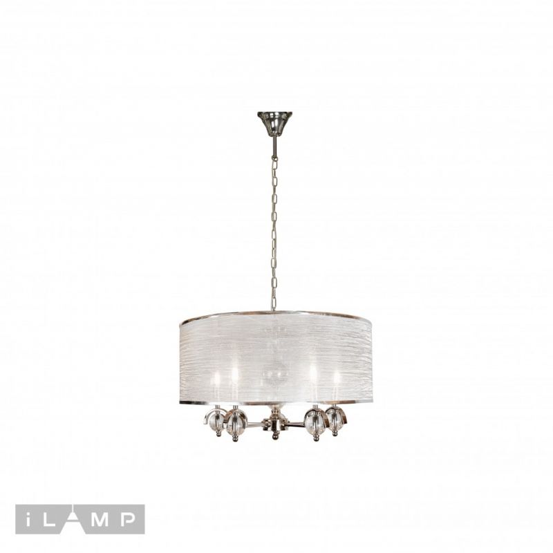 Подвесная люстра iLAMP Chelsea 40W E14 P2400-5 Nickel фото 2