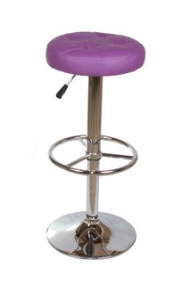 Барный стул Dobrin 5008-LM BRUNO,  цвет сиденья фиолетовый, цвет основания хром