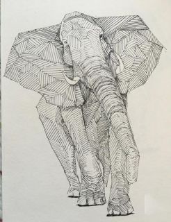 Картина "Слон" Ирина Гвоздецкая