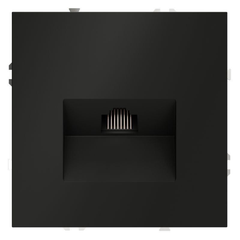 Розетка компьютерная встраиваемая VOLTUM S70 RJ45 кат.6, (черный матовый) VLS060108 фото 1