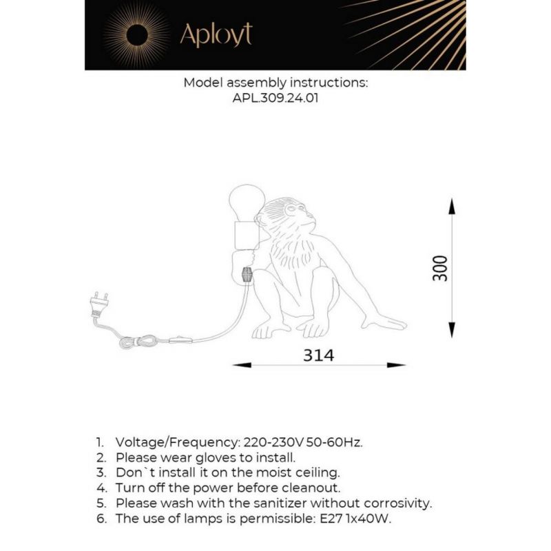 Настольная лампа Aployt Magali E27 40W APL.309.24.01 фото 3