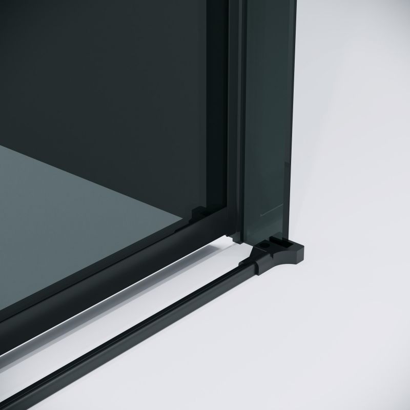 Душевой уголок Grossman Classic 120.K33.04.1110.21.10, 110х100 см, профиль черный матовый, стекло тонированное фото 7