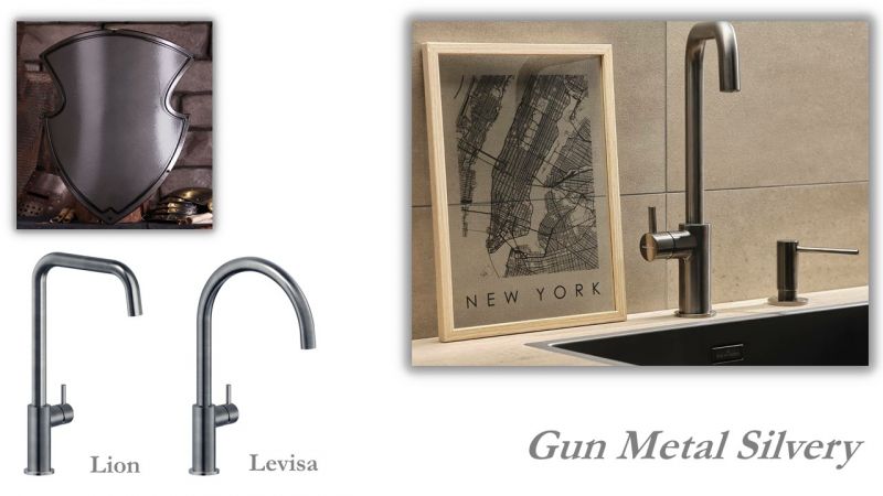 Смеситель Reginox LEVISA PVD Gun Metal Silvery