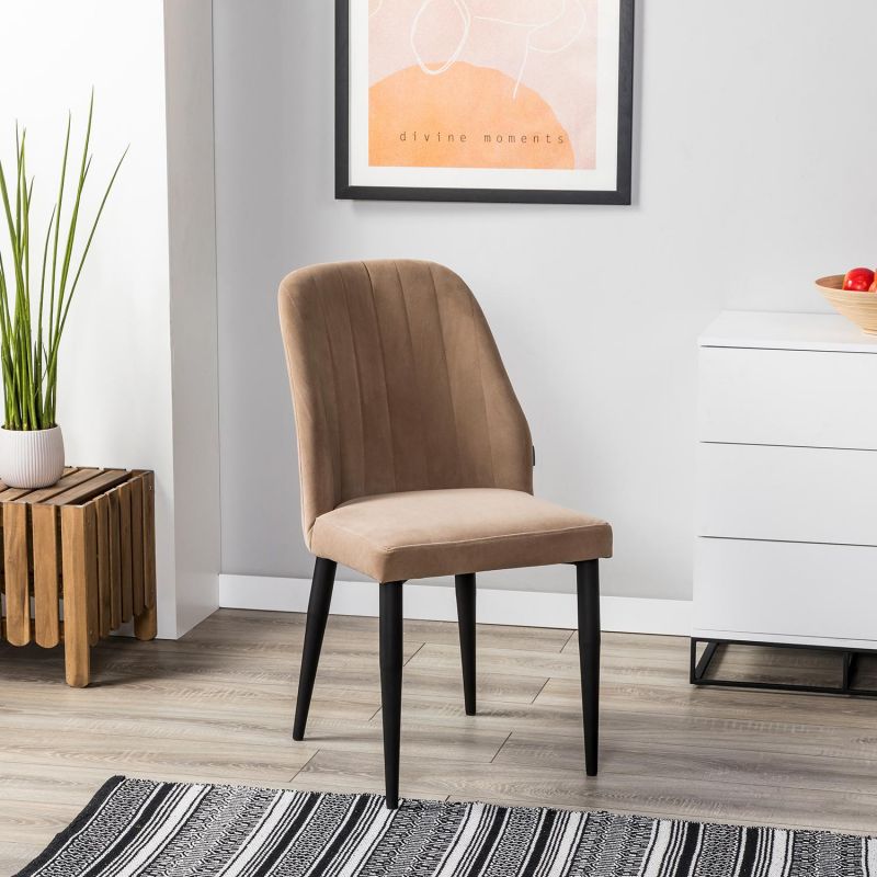 Стул R-Home Alen Diag бежевый 410127140h_Diag бежевый_черный фото 11