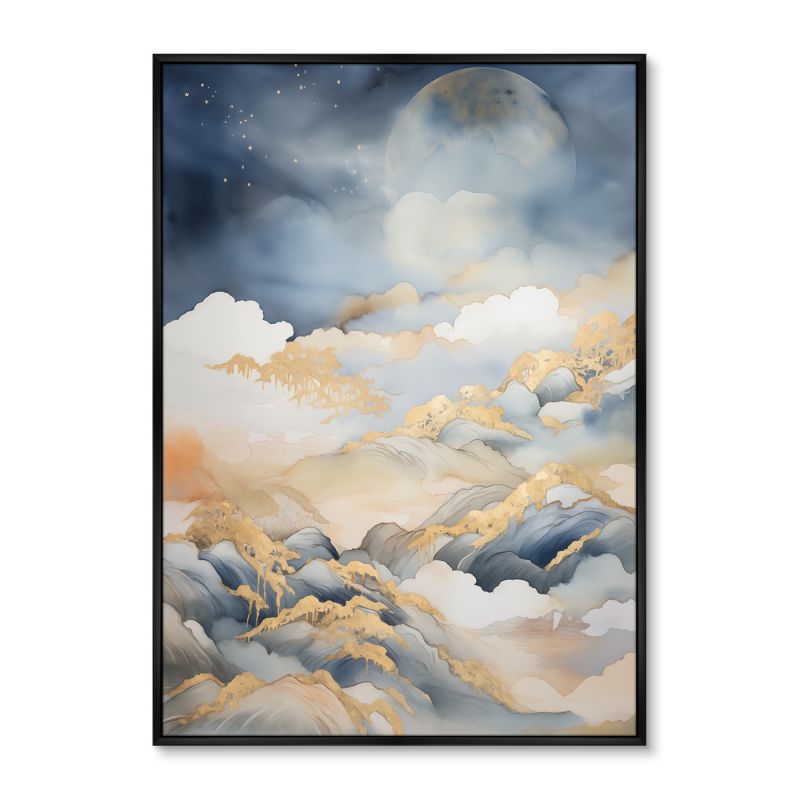 Набор из 2-х репродукций картин ArtNoMore на холсте Clouds over the mountains, 2024г. фото 3