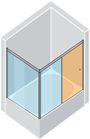 Ограждение на ванну раздвижное Vegas Glass ZV+ZVF 180x70 09 10, профиль золотой, стекло матовое фото 2