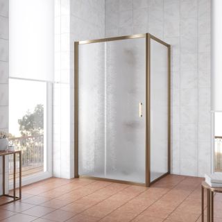 Душевой уголок Vegas Glass ZP+ZPV 150х90 05 02, профиль бронзовый, стекло шиншилла