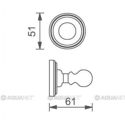 Крючок для полотенец Aquanet 4682, золото 00189281