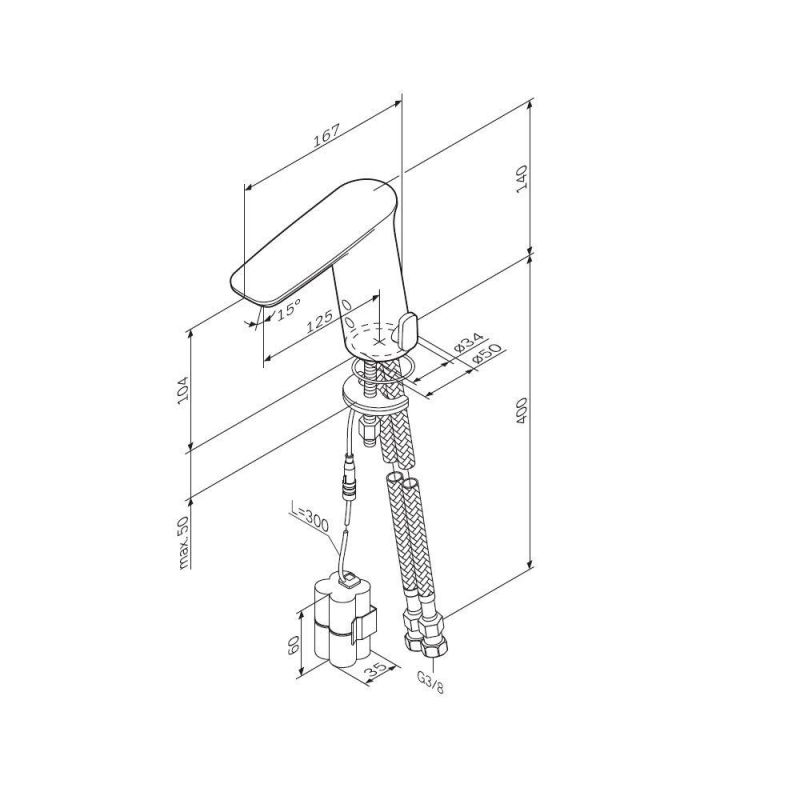 Смеситель для раковины AM.PM Inspire V2.0 F50A02322 сенсорный черный фото 8