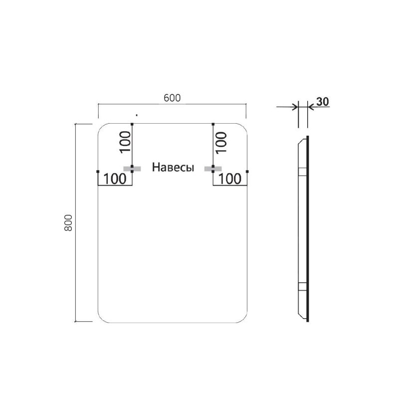 Зеркало Vincea VLM-3VC600 600х800 с LED-подсветкой фото 2