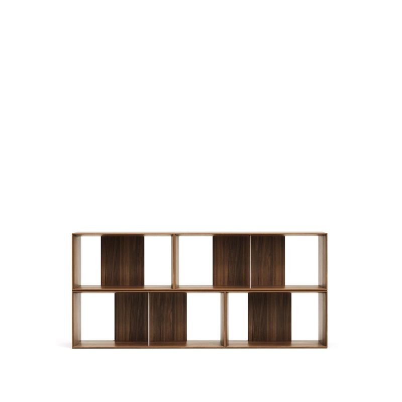 Набор из 4 модульных полок из шпона орехового дерева 168 x 76 см Litto  La Forma (ex Julia Grup) BD-2607591
