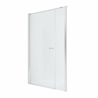 Дверь в нишу New Trendy NEW SOLEO PLUS 120x195 D-0141A/D-0094B, профиль хром, стекло прозрачное
