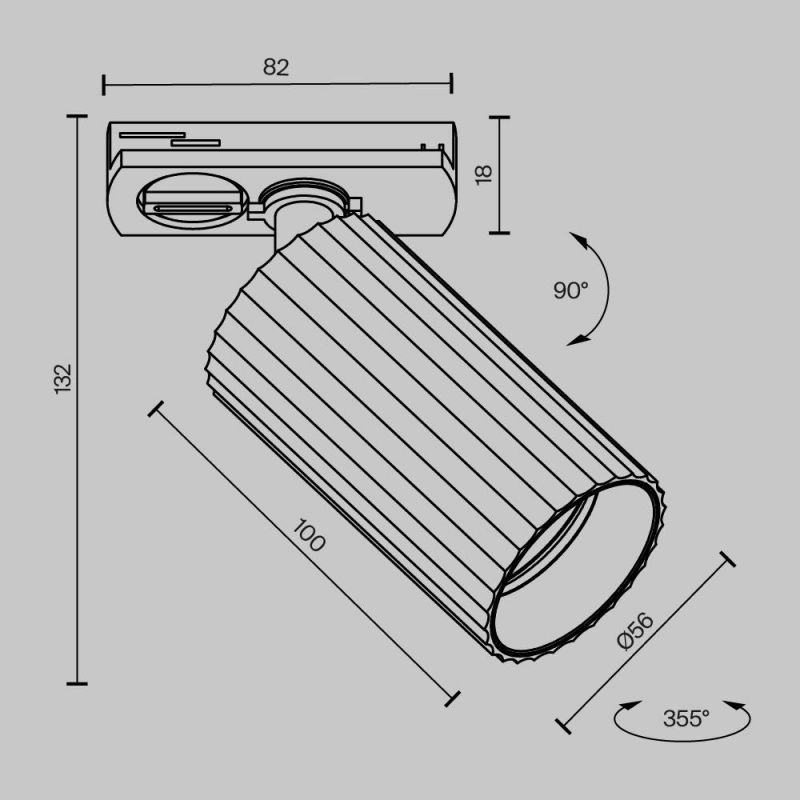 Трековый светильник Maytoni Calipso 10W GU10 TR218-1-GU10-W фото 4