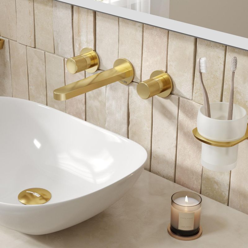 Встраиваемый смеситель для раковины WasserKRAFT Schunter 8245 золото фото 2