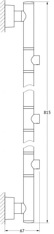 Штанга настенная для 3-х аксессуаров 82 cm FBS Nostalgy NOS 075