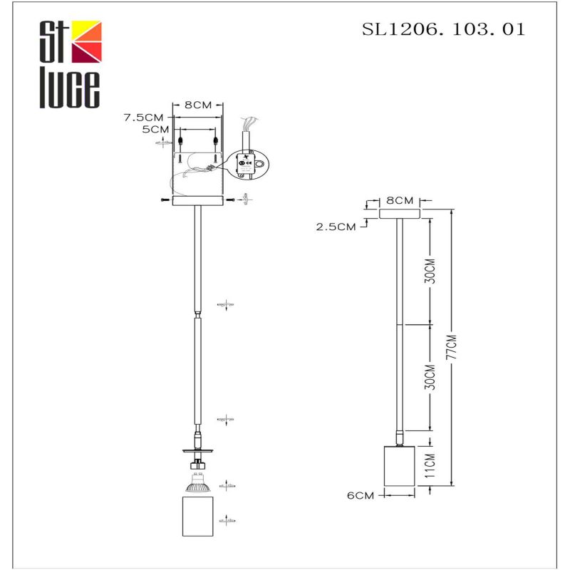 Светильник подвесной ST LUCE SORMANO SL1206.103.01