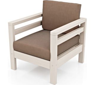 Кресло Домино беленый дуб велюр светло-коричневый BD-2283579