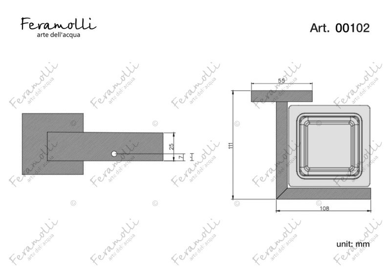 Стакан Feramolli Maggiore CL102, хром