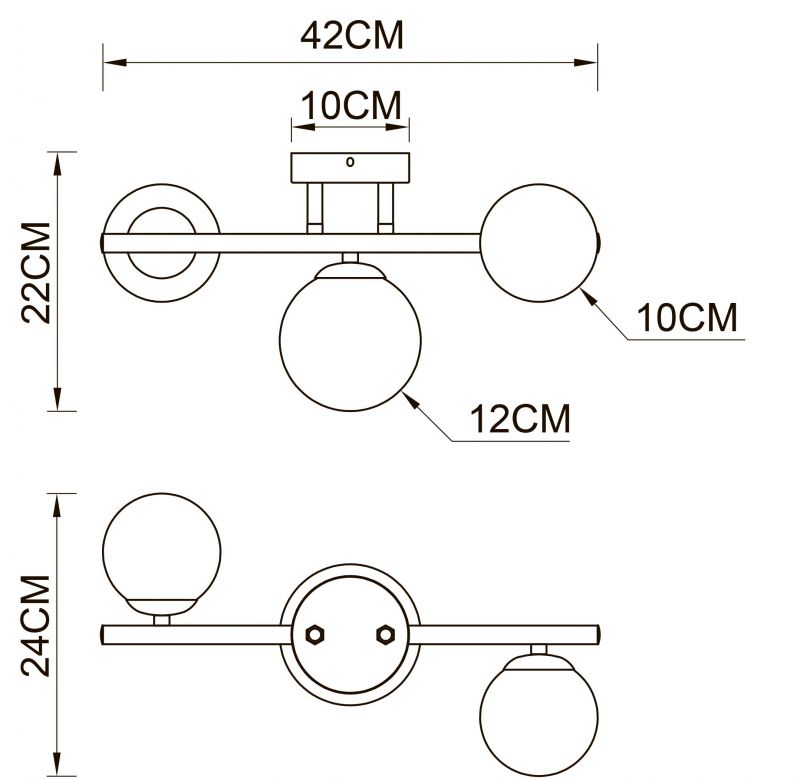 Потолочная люстра Arte Lamp GEMINI A2243PL-3PB