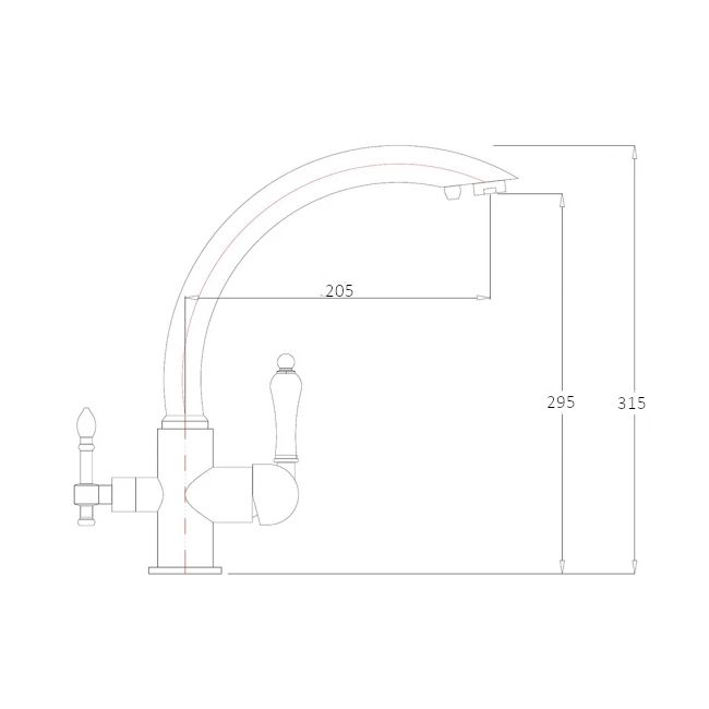 Смеситель для кухонной мойки Rush MS9035-32