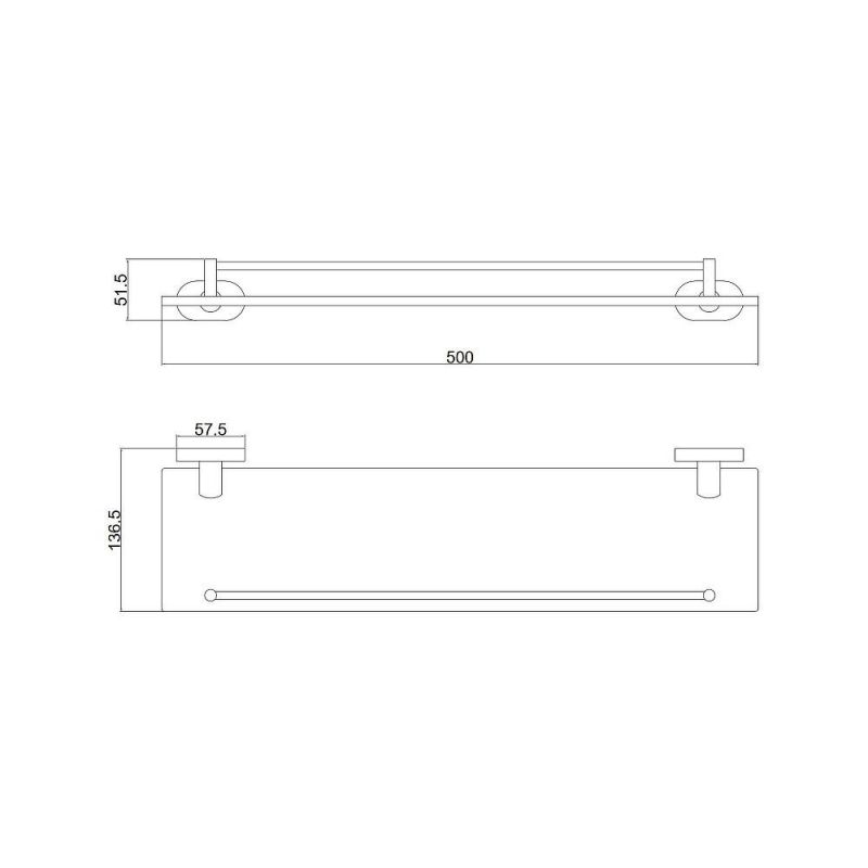 Полка стеклянная BELZ B90107, черная