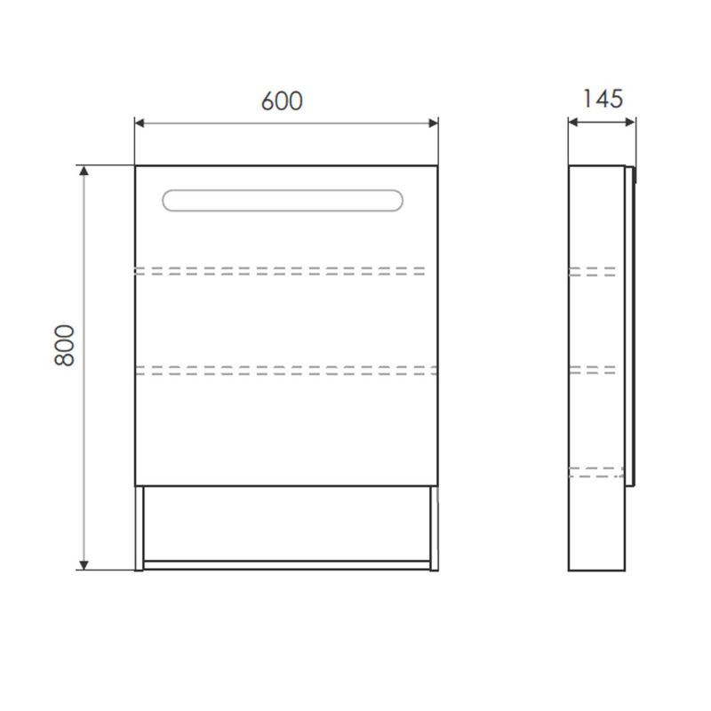 Зеркальный шкаф Comforty Никосия-60 00-00014144, с подсветкой, дуб белый