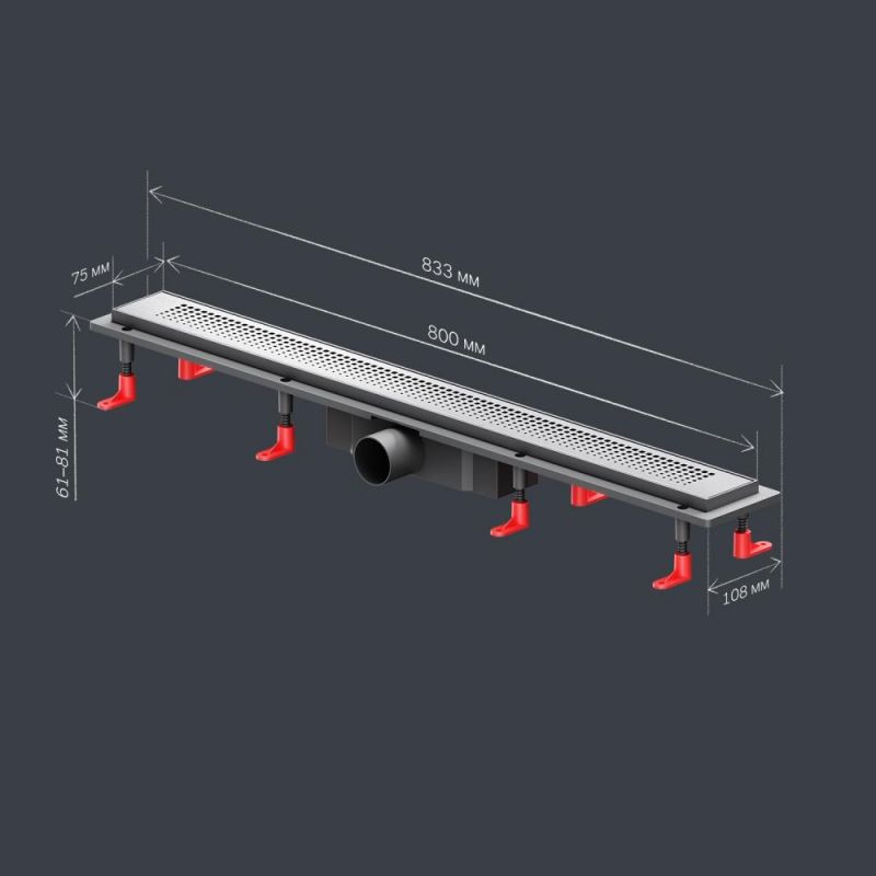 Душевой лоток AM.PM PrimeFlow W02SC-P11-080-01SB сталь