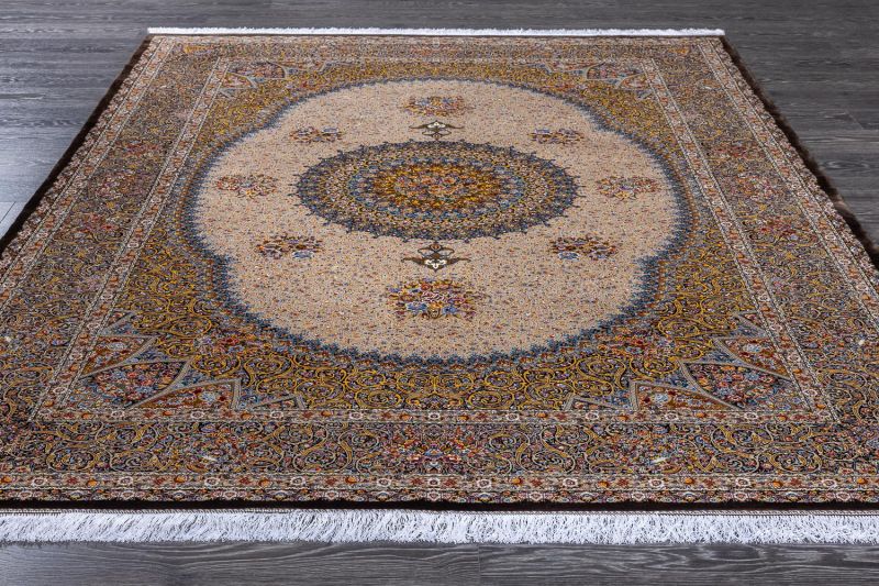 Иранский ковер из шёлка и модала Carpet «MASTERPIECE QUM» 026-22-QUM MINA BROWN 98 x 151 см фото 3