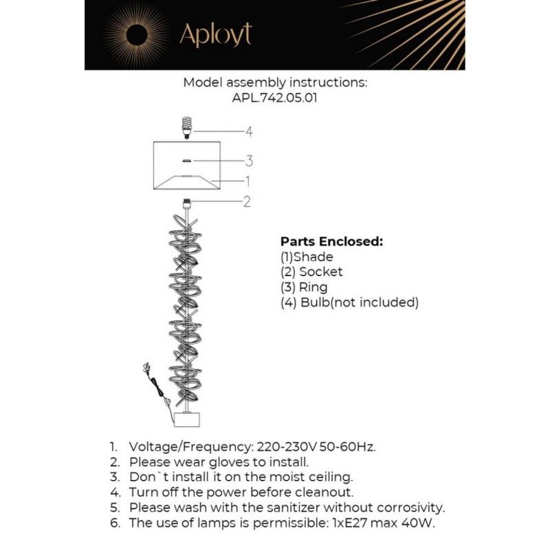 Торшер Aployt Iwona APL.742.05.01