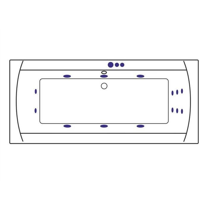 Акриловая ванна Excellent Aquaria Lux WAEX.AQU18.SMART.BR 180x80 с г/м, бронза