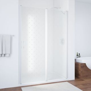 Душевая дверь Vegas Glass EP-F-1 105 01 R05 L, профиль белый, стекло с узором