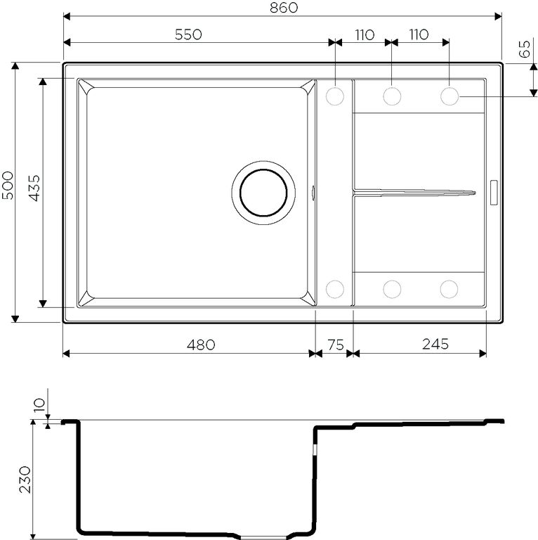 Кухонная мойка Omoikiri Sumi 4993649 белая