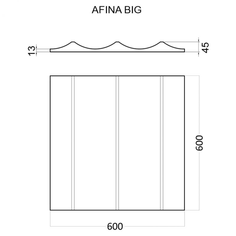 Гипсовая 3D панель Artpole AFINA BIG M-0081 600x600x45 мм фото 2