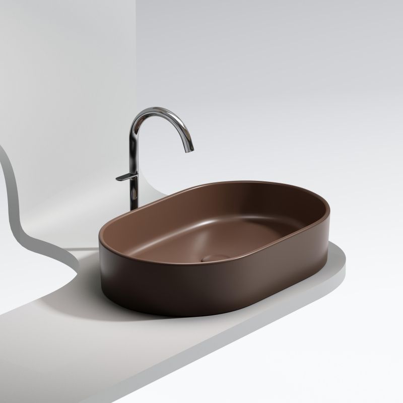 Раковина-чаша Ceramica Nova Element CN6048MDB 60 см, темно-коричневый фото 10
