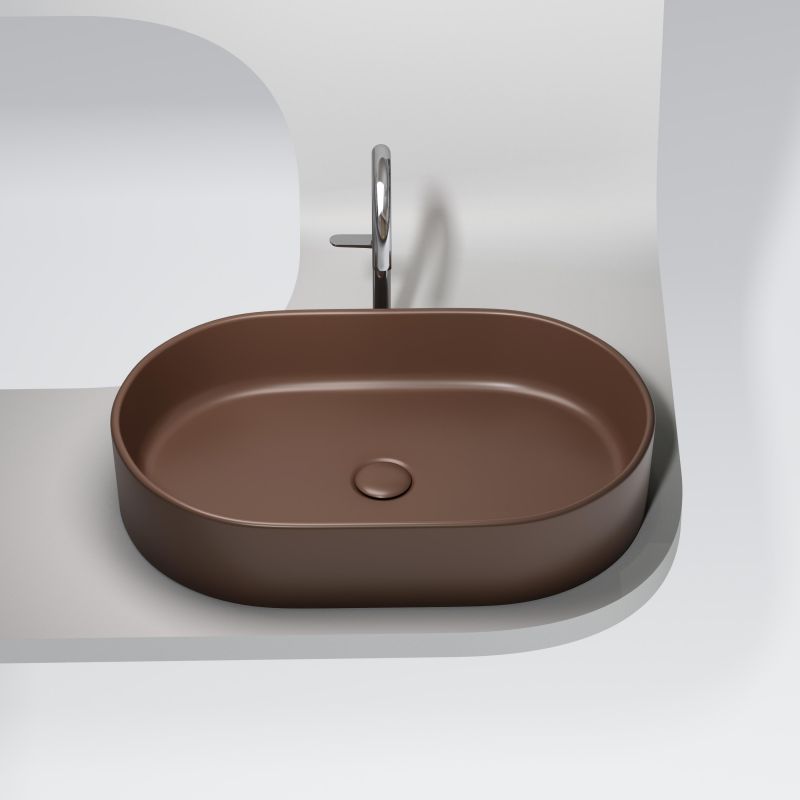 Раковина-чаша Ceramica Nova Element CN6048MDB 60 см, темно-коричневый фото 11