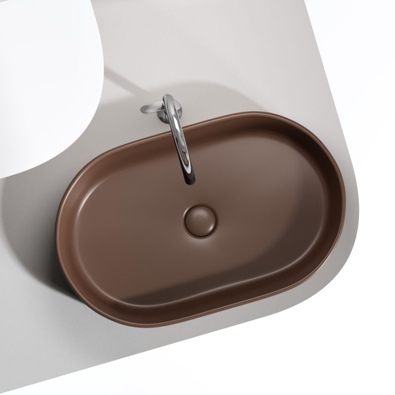 Раковина-чаша Ceramica Nova Element CN6048MDB 60 см, темно-коричневый фото 5