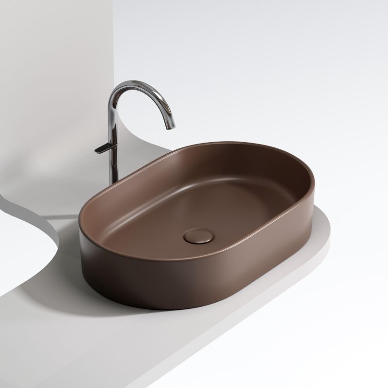 Раковина-чаша Ceramica Nova Element CN6048MDB 60 см, темно-коричневый фото 6