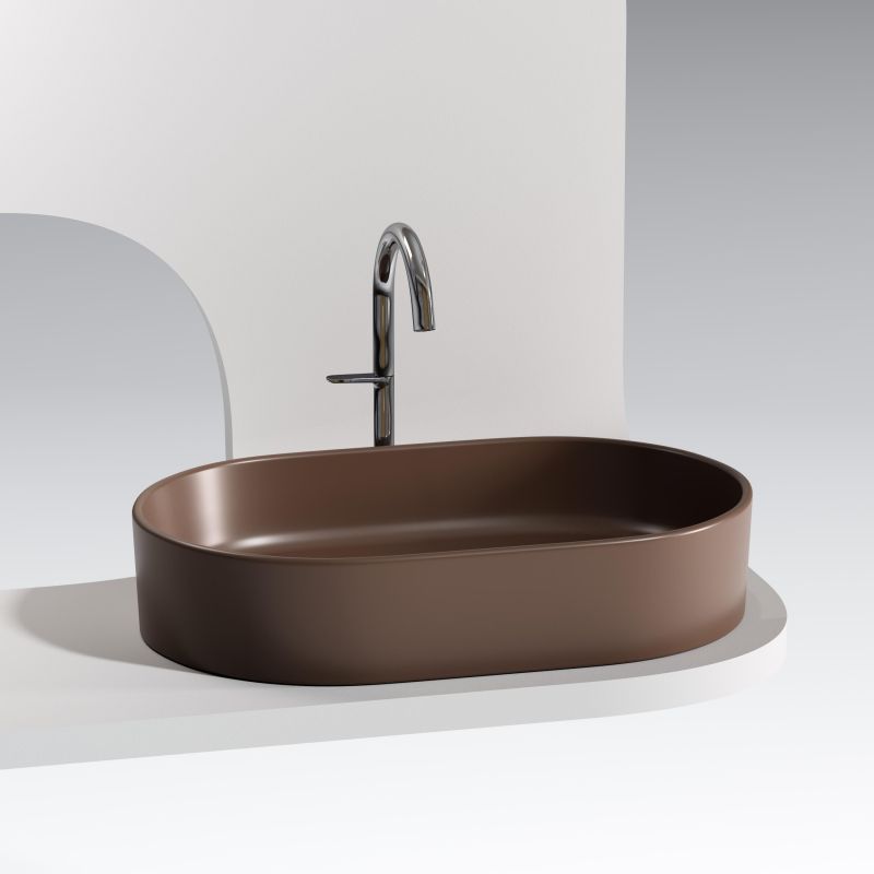 Раковина-чаша Ceramica Nova Element CN6048MDB 60 см, темно-коричневый фото 8