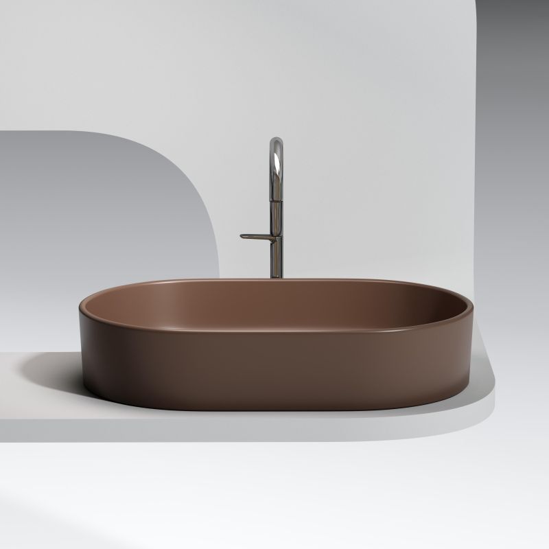Раковина-чаша Ceramica Nova Element CN6048MDB 60 см, темно-коричневый фото 9