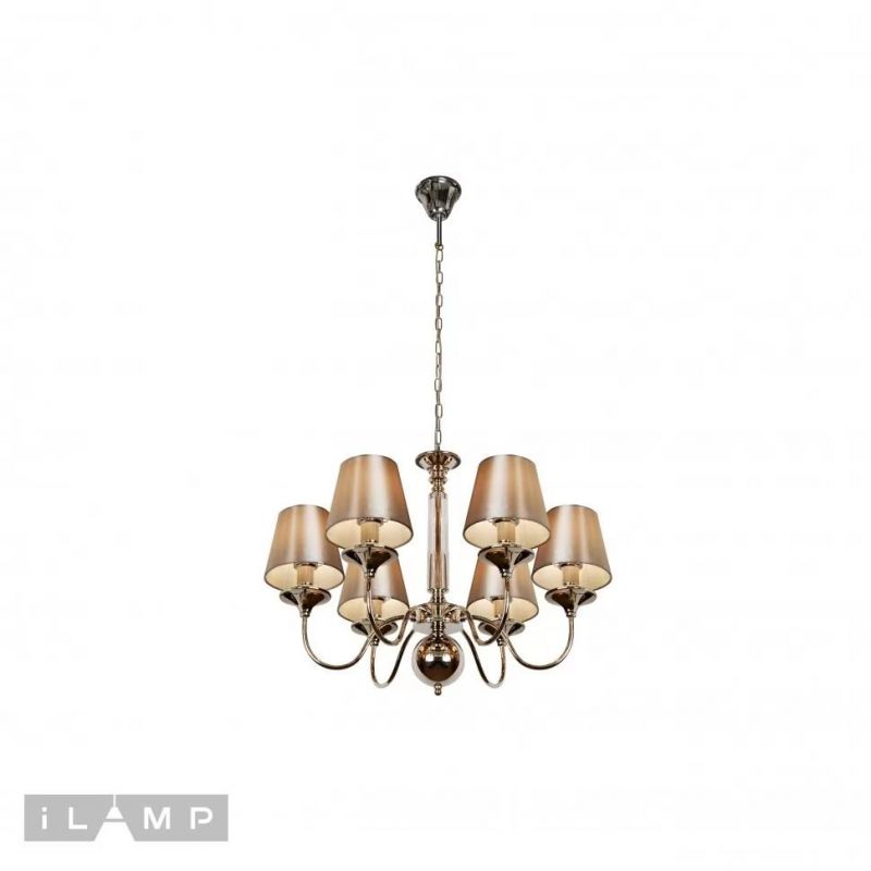 Подвесная люстра iLAMP 40W E14 P2406-6 Nickel фото 2