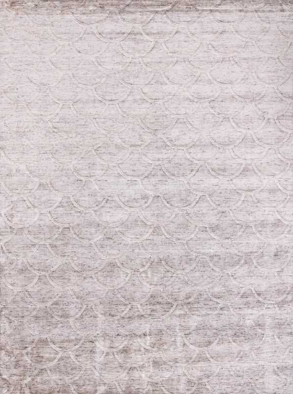 Индийский ковер из арт-шёлка и шерсти Carpet «JAZZ» 2019008-SMOKE GREY 196 x 299 см фото 1