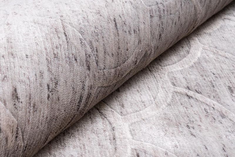 Индийский ковер из арт-шёлка и шерсти Carpet «JAZZ» 2019008-SMOKE GREY 196 x 299 см фото 7