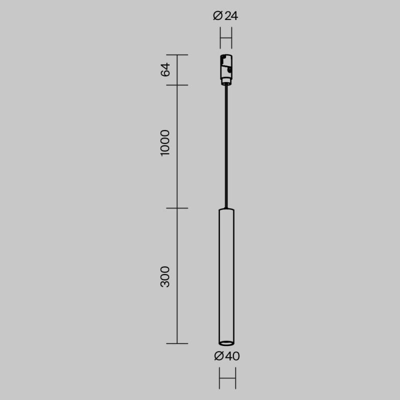 Трековый подвесной светильник Maytoni Skim TR210-1-5W3K-M-B