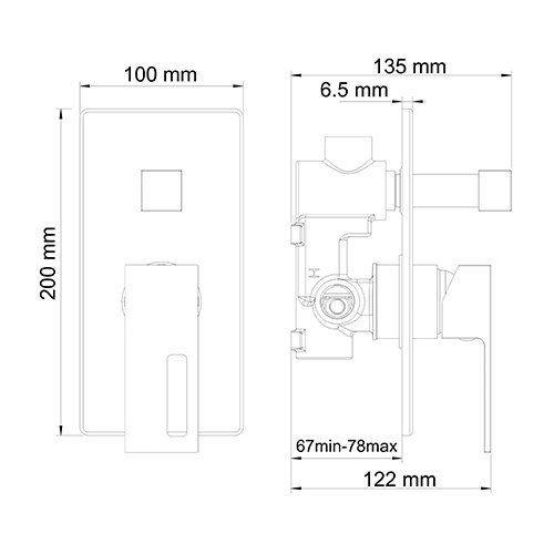 Смеситель для ванны WasserKRAFT Alme 1541