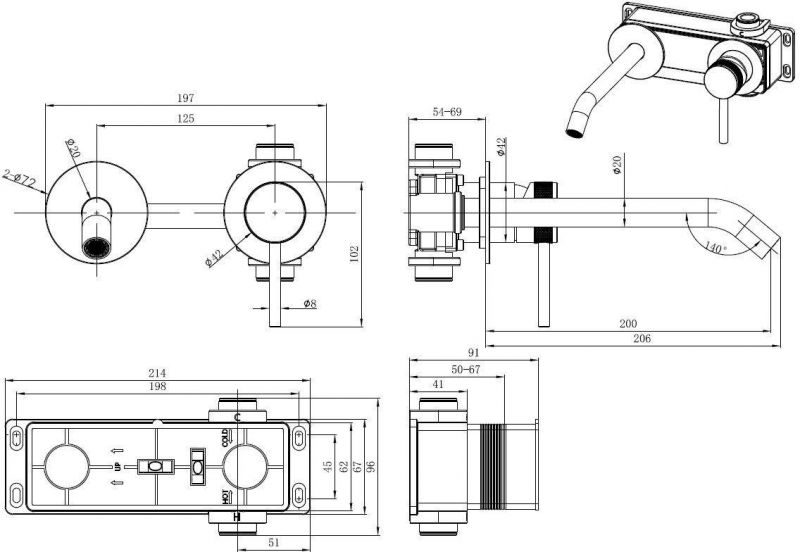 Смеситель для раковины Allen Brau Priority 5.31A03-31 черный матовый