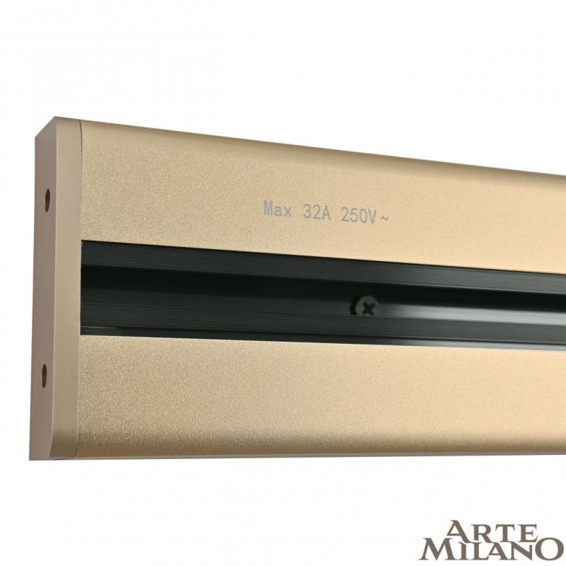 Накладной шинопровод с выключателем Arte Milano 25A 250V 385205TOB/50 Gold